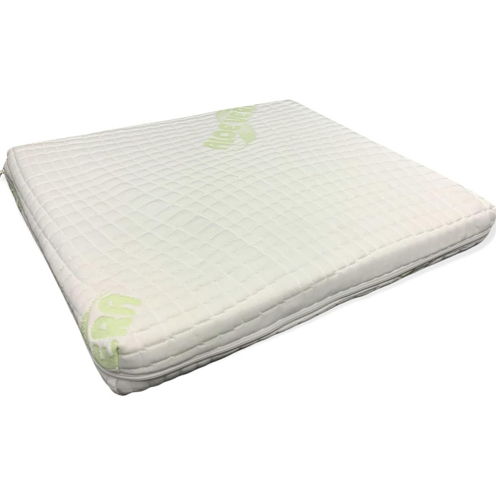 Generic Orthopedic Memory Foam Visco Seat Cushion. Dimensions: 45cm x 45cm x 5cm. With antibacterial, skin-friendly, and soothing Aloe Vera cover, ideal for allergy sufferers.
