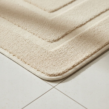 Килимок для ванної кімнати SmartHome бежевий, 50x80 см, з антиковзаючим покриттям