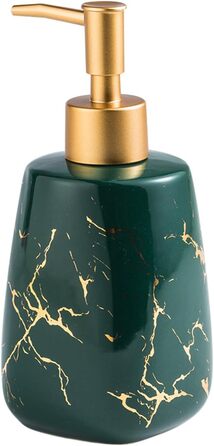 Набір аксесуарів для ванної кімнати: дозатор мила, мильниця, 2 стаканчика для зубних щіток (сірий, з малюнком мармуру)