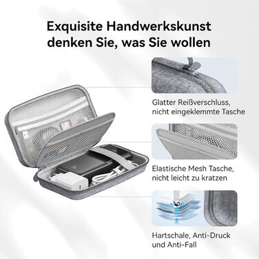 Водонепроникна електронна органайзер для кабелів, портативна двошарова кабельна сумка