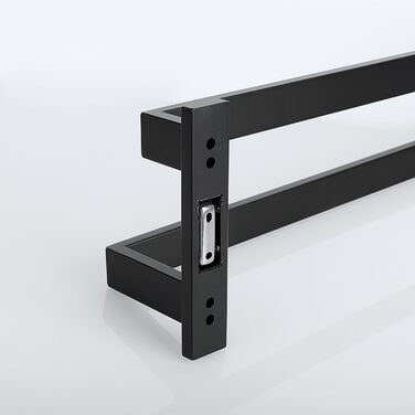 Тримач для рушників SAYAYO: настінний, багаторівневий, для ванної та кухні, 64 см (чорний)