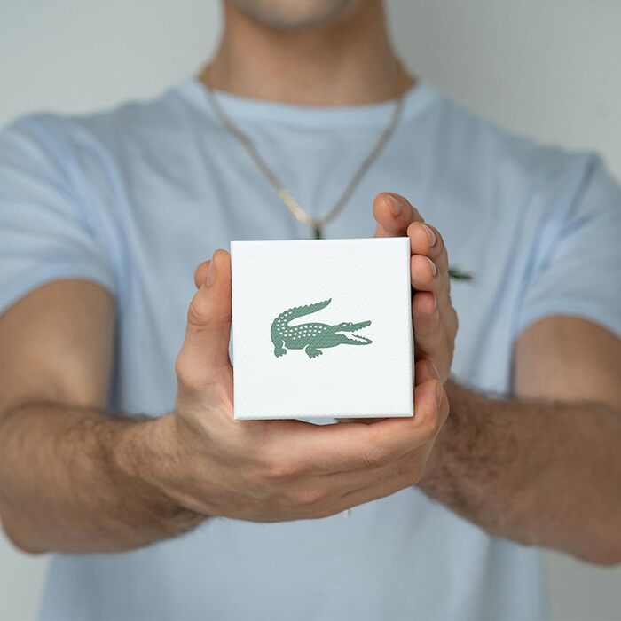 Годинник Lacoste чоловічий кварцовий з колекції Lacoste.12.12. Стильний силіконовий ремінець з текстурою Petit Piqué (Turquoise)