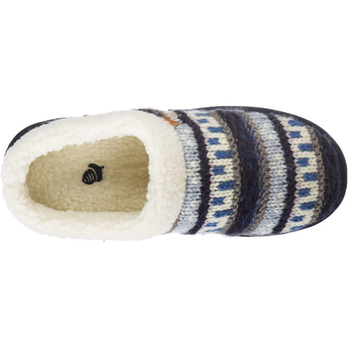 Тапочки до дитячі Acorn з вишивкою та капюшоном, сірий Єнот (35/36 EU, Fairisle Hoodback Blue)