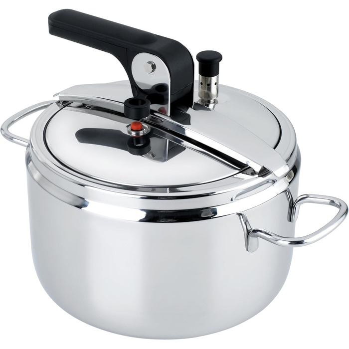 Barazzoni Pressure Cooker, Model, ø22cm, 5lt Capacity, Quick Cooker Model Basic, Ø 22 cm, 5 l Capacity, Induction, Made in Italy, Stainless Steel, Silver Single