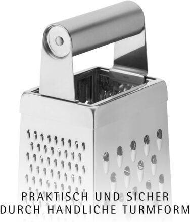 Тёрка кухонна WMF Gourmet Vierkantreibe, 8 x 24 см, нержавіюча сталь, 4 поверхні, для овочів та картоплі, Cromargan, придатна для миття в посудомийній машині