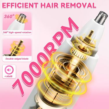 Електричний жіночий тример YGVQN 8-в-1 для тіла: бікіні, ноги, обличчя, брови, ніс. LED дисплей, водонепроникність IPX7, USB-зарядка.