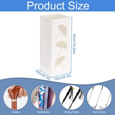 Підставка для парасоль та тростинок Sightday, металева, біла