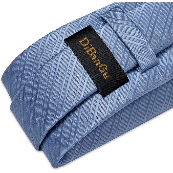 Набір краваток DiBanGu: краватка, нагрудна хустинка, запонки та затискач для краватки. Шовкова краватка в смужку (оливковий/чорний, блакитний/смугастий) для весілля, ділових зустрічей та офіційних заходів. Подарунок для чоловіка.