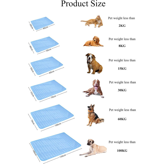 Килимок охолоджуючий для собак та котів, самоохолоджуючий, 70x100 см, колір кава