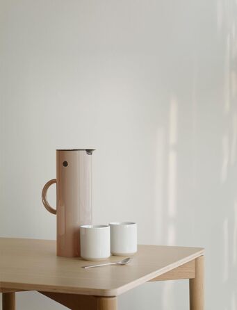 Термос Stelton EM77 - 1 л, з подвійними стінками, для гарячих/холодних напоїв, з скляною вставкою, магнітним замком, вінтажний дизайн (Wheat)