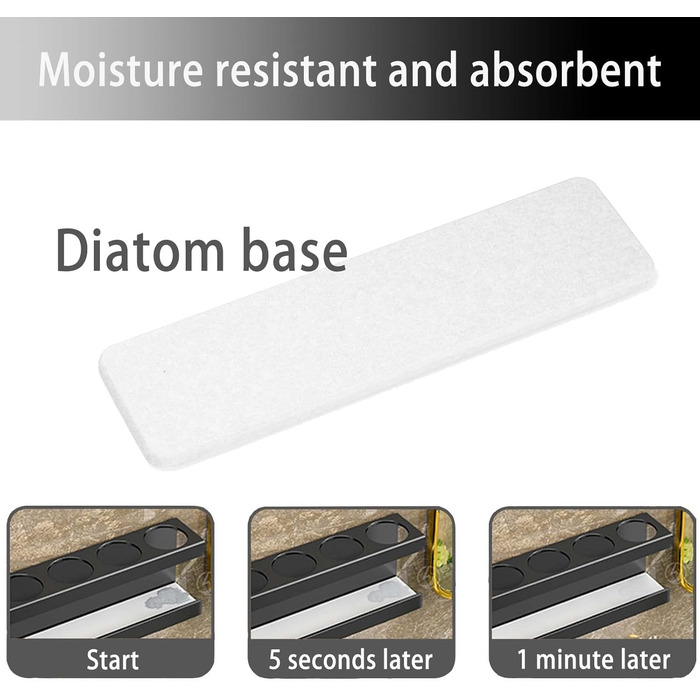 Тримач для електричної зубної щітки, алюмінієвий, без свердління, чорний, 3 слоти