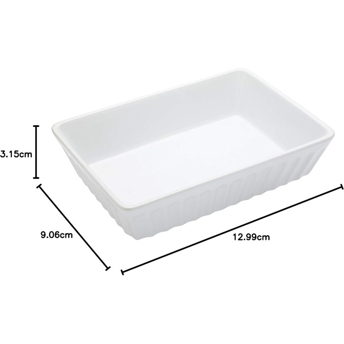 Форма для лазаньї KitchenCraft World of Flavours, кераміка, 33 x 23 см, біла, 3 л