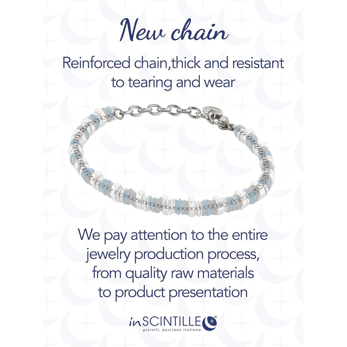 Чоловічий браслет на руці з нержавіючої сталі з шайбами та болтами, регульована довжина 18-21 см з подарунковою коробкою, блакитний