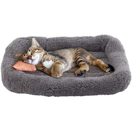 Кімната для кота та собаки PETLESO: м'яке ліжко з антиковзною основою, 56x41 см (35x30x8 см)