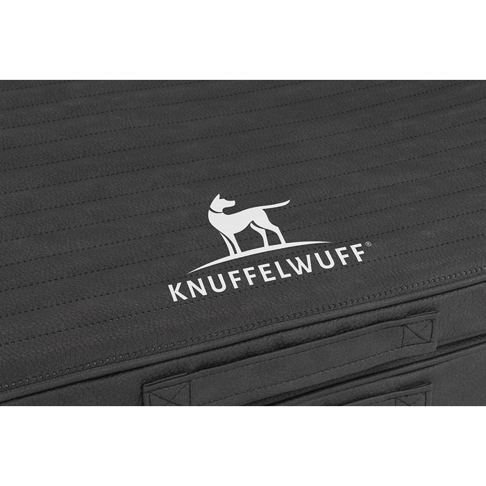 Килимок для собак Knuffelwuff Roanoke: ортопедичний, з лазерного тиснення, 140x120 см, чорний, знімний, пральний, для великих, середніх та малих собак