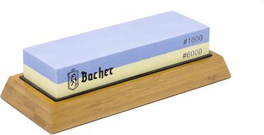 Набір точильних каменів Bacher Premium Schleifstein 400/1000: точило, сталевий шліф, з інструкцією та лапстином