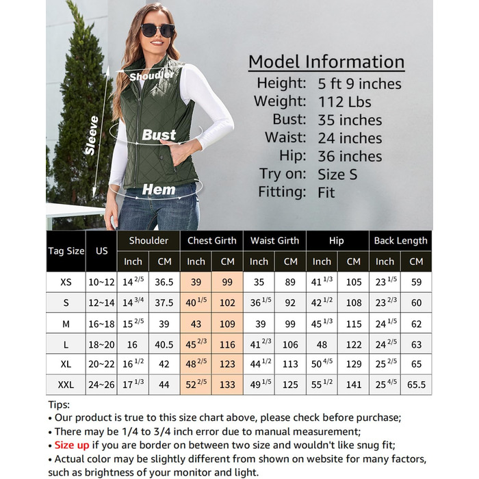 Жіноча легка куртка Longking з блискавкою, без рукавів, топ, кофта, для активного відпочинку (L, хакі)