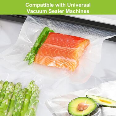 Bonsenkitchen Vacuum Bags - 150 Bags - 15x25 cm (50) + 20x30 cm (50) + 28x40 cm (50), Professional-grade foil bags for all vacuum sealers, vacuum bags for food, BPA-free, VB3215