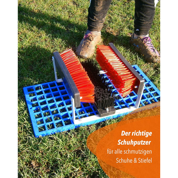 SPORTIKEL24 Shoe Cleaning Mat for Sports, Leisure, Construction & Industry – Scraper Grids for all Shoes & Boots – Dimensions: 60 cm x 30 cm x 20 cm