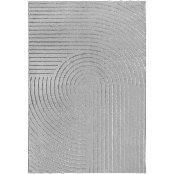 Carpet Knight Eleganter, High-Quality Living Room Rug, Soft Short Pile, 3D Effect, Shiny Design Elements, High-Low Structure, Beige Diamond Pattern, 80 x 150 cm