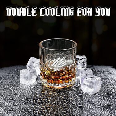 Набір віскі Exrezist: келихи для віскі, подарунок для чоловіків, на день народження, на День батька, для партнера (нержавіюча сталь)