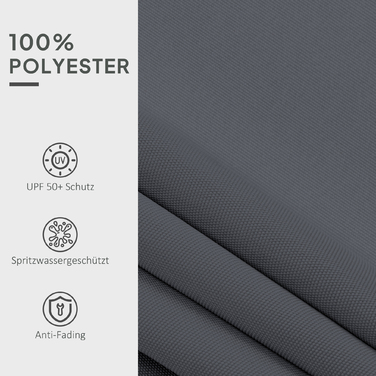 Outsunny Awning Canopy Fabric with Flounce, Water-Repellent Replacement Fabric for 4 x 3 m Awnings, Awning Fabric, Sunshade for Garden, Balcony, Yard, Grey | Aosom