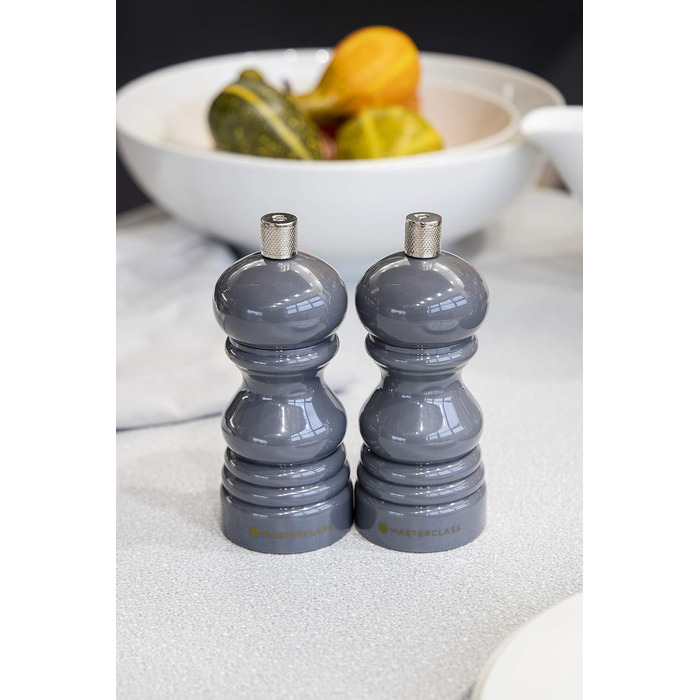 Мельниця для перцю та солі MasterClass, пластик, сіра, 12 см