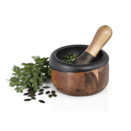 Набір для розмелювання AdHoc MO20 Mörser CRUSH, 2 частини: ступка та пестик, чавун/дерево