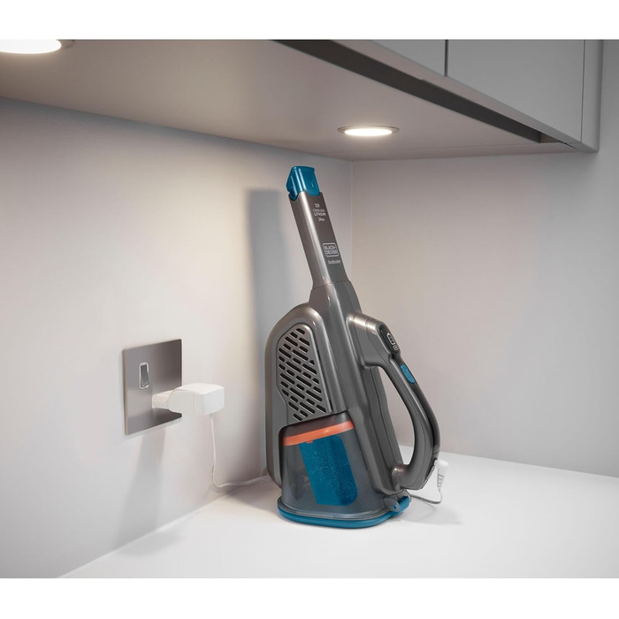 Акумуляторний пилосос ручний BLACK+DECKER BHHV315J Lithium Dustbuster 12V, 20AW, циклонна система, безмішковий, титаново-синій