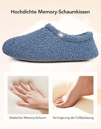 В'язані домашні тапочки VeraCosy з піною пам'яті та фетровою устілкою, з підкладкою з полярного флісу