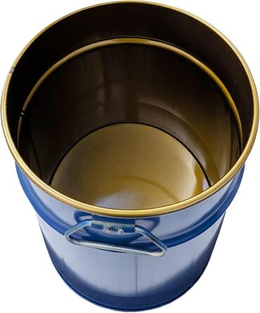 30 Liter Steel Bucket Hobbock Lid Bucket Metal Sheet Bucket Container | 2 Side Handles | Suitable for Cyclone Dust Extraction | Stable when filled, stackable