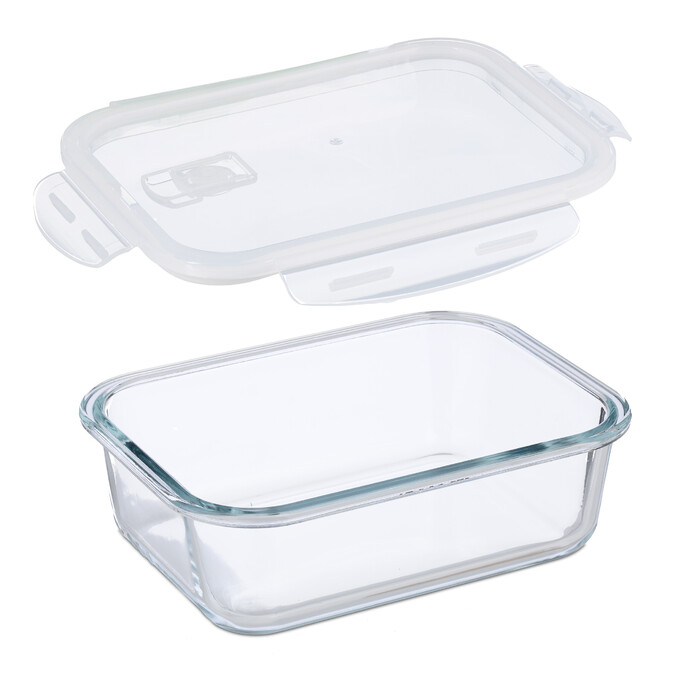 Relaxdays Glass Containers with Lids Set