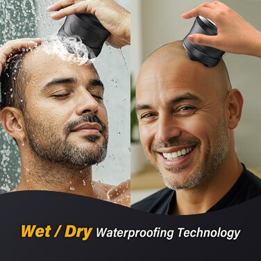 Електричний гоління голови для чоловіків Glatzen Rasierer UD1, IPX7, 6D плаваюча головка, вологий/сухий, червоний