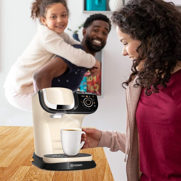 Кавомашина Tassimo My Way 2 TAS6502 з фільтром для води, понад 70 напоїв, персоналізація, великий вибір кави, проста у використанні, 1500 Вт (кремовий, з фільтром, single)