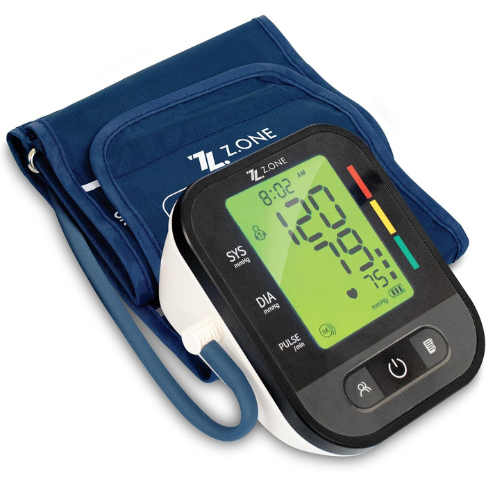 Тонометр на плече Reliance Medical з голосовим асистентом, кольоровий дисплей, для 2 користувачів, виявлення аритмії, комфортна манжета