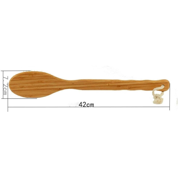 16.5 Inch Women's Bath & Body Brush with Bamboo Hog Bristles, Long Handle Bath Brushes, Back Scrubber for Shower for Men