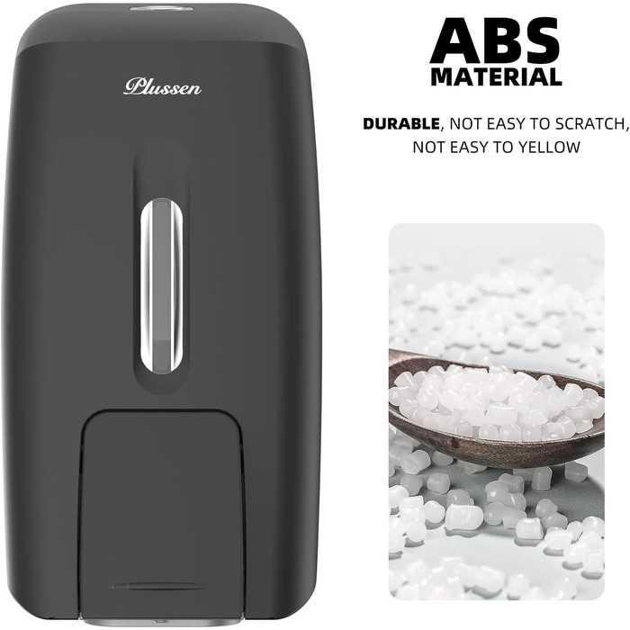 Настінний диспенсер для рідкого мила (9088) - чорний