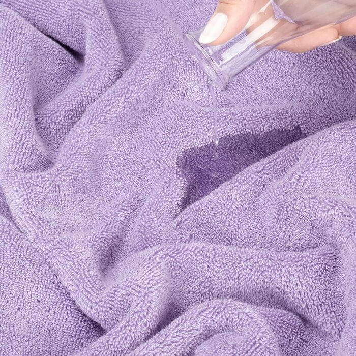 Набір рушників для рук American Soft Linen Premium, 100% турецька бавовна, люксова готельна якість, ліловий колір, 4 шт.