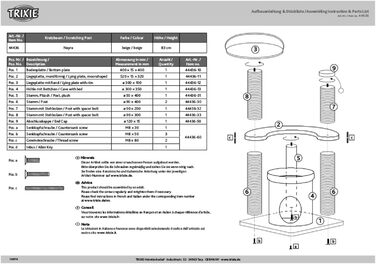 Дряпалка для котів TRIXIE Nayra з джутовим обмотаним стовпчиком та великою печерою, з іграшкою, 82,7 см, колір Greige-Braun