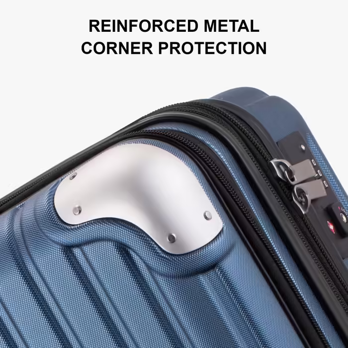LEVEL8 Suitcase Trolleys Carry-on Hard Shell Suitcase Rolling Suitcase Travel Suitcase, TSA (Blue with Organizer Set, (Organizer Set) 37*25*55.5CM)