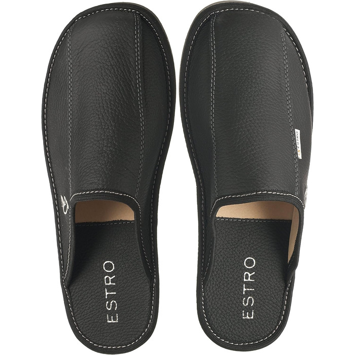 Чоловічі домашні тапочки Estro з натуральної шкіри, 43 EU - комфорт та стиль