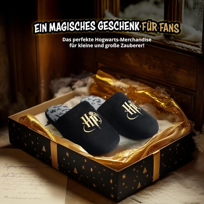 Чоловічі халапи Harry Potter від United Labels, чорні, зимові, 42/43 EU