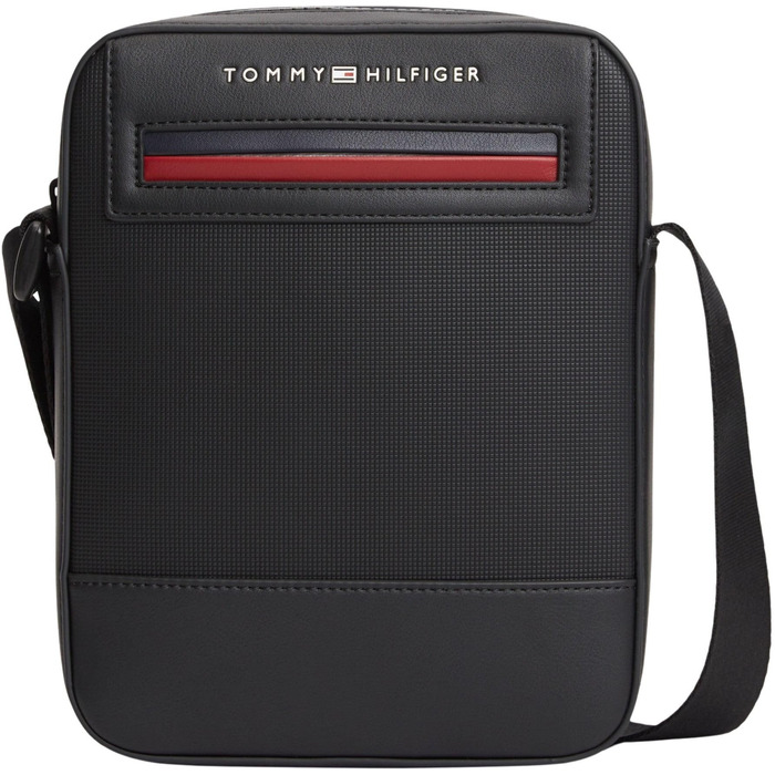 Чоловіча сумка-месенджер Tommy Hilfiger Foundation Mini Reporter BDS, чорна, універсальний розмір