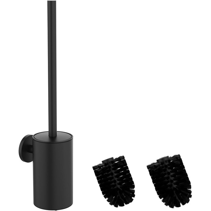 Набір для чищення унітазу з нержавіючої сталі 304, комплект з 2 насадками (круглі, чорні)