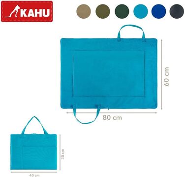 Складаний килимок для собак KAHU® для подорожей (60x80 см) • Зручний килимок-подушка для собак • Килимок для собак у подорожах • Легкий килимок для собак • Миючий килимок для собак • Колір: блакитний