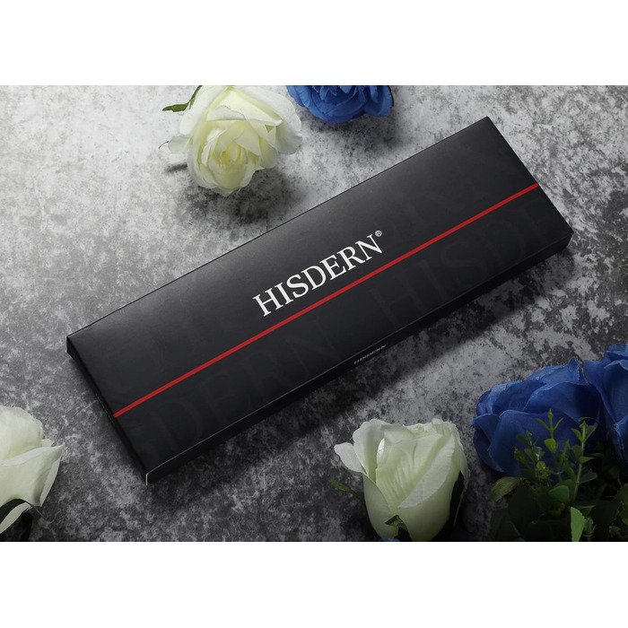 HISDERN Комплект краватки та нагрудного хустинки однотонний для весілля та свят, різні кольори, бургундський, універсальний розмір