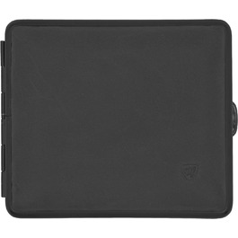 V.H. 1912 VOM HOFE MANUFACTORY Cigarette Case Genuine Leather, Handmade in Germany, Black, 85mm - Case, Cigarette Box