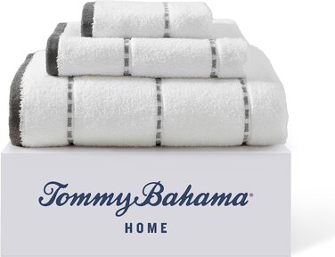 Набір махрових рушників для ванної Tommy Bahama Ridley Solid Grey, м'яка бавовна, 3 предмети, сірий