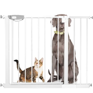 Захист для сходів SUBTLETY без свердління: сітка для дітей, собак, безпечне огородження для дитячих кімнат (ABS-пластик, сталь, білий, 95-105 см)