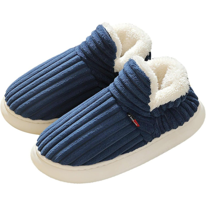 Теплі жіночі халапи-халапи зимові, закриті, унісекс, з неслизькою підошвою, товста підошва, м'які халапи, зелені (37/38 EU, темно-синій)